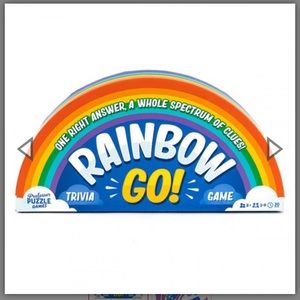 Rainbow Go family trivia game brand new in box. Ages 8+ and 3-9 players!